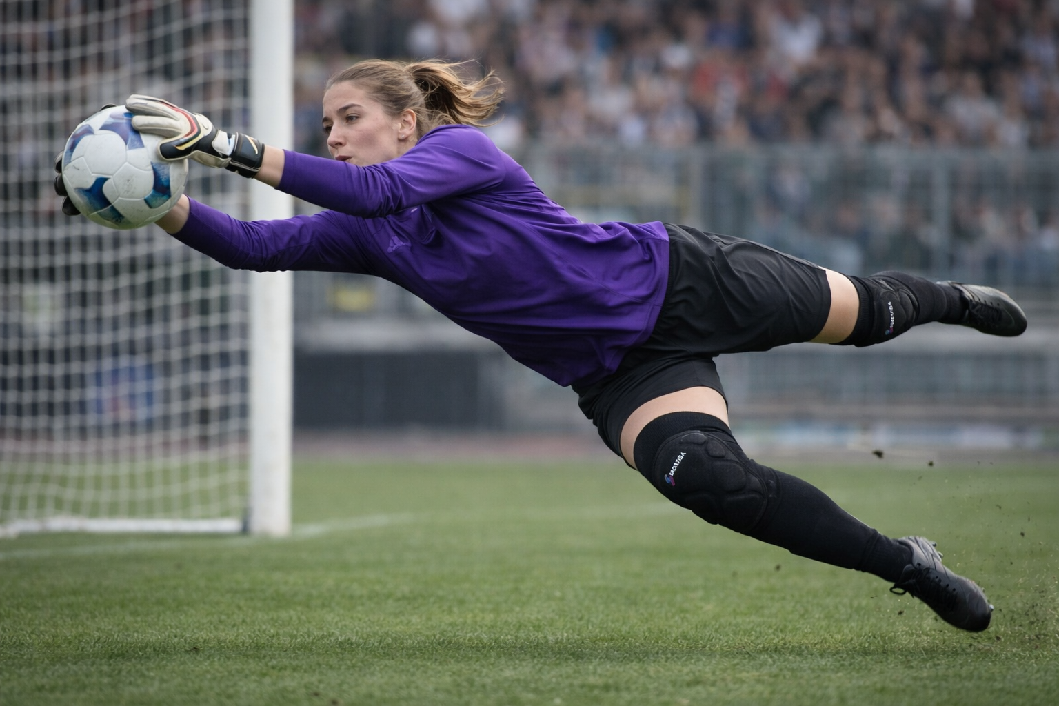 goalkeeper knee pads for impact absorption during diving saves